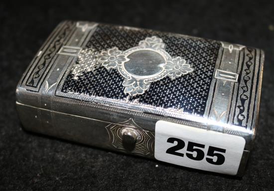 Russian silver snuff box